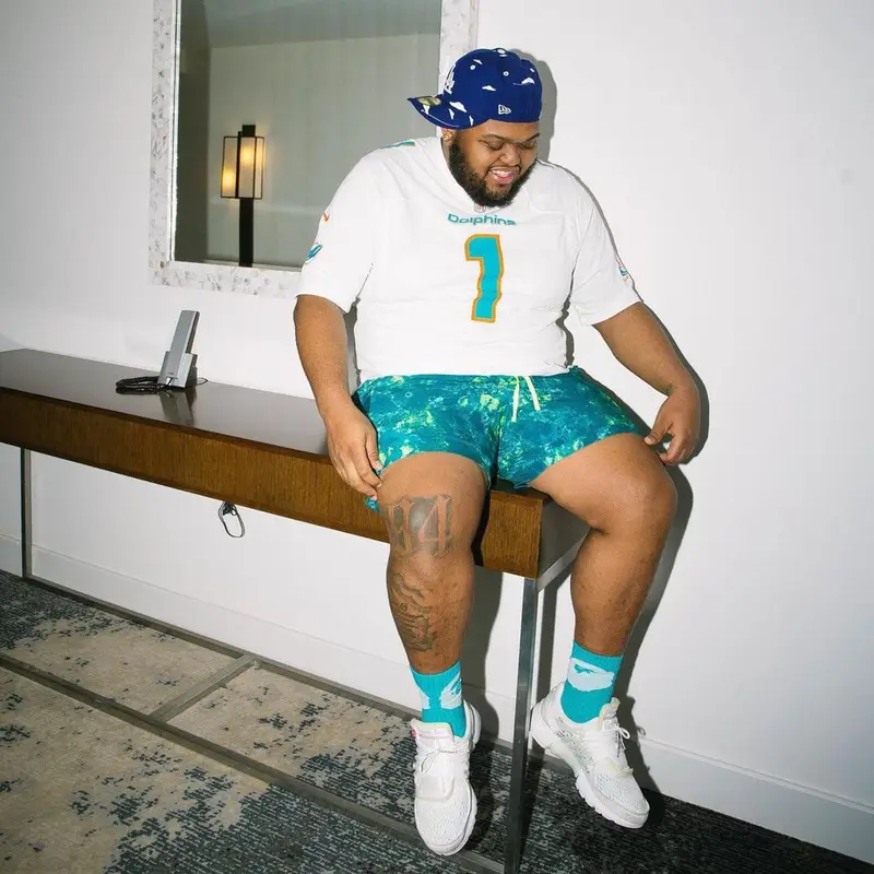 Druski outfit in Nike, Off-White, and Bape, 2020