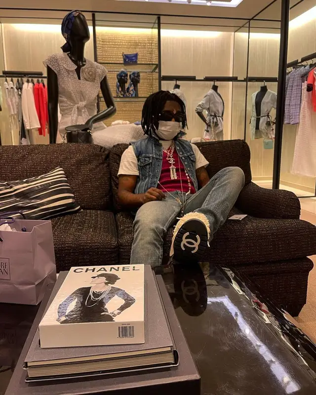 Lil Uzi Vert outfit in Chanel, 2021