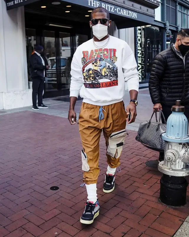 Chris Paul outfit in Jordan, Henry Mask, and Union Los Angeles, 2021