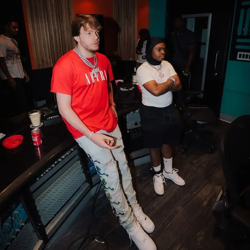 Murda Beatz outfit in Amiri, Grateful Dead, and Nike, 2021