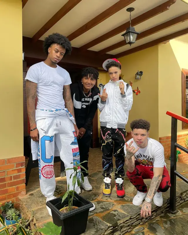 Lil Mosey outfit in Sniper Gang Apparel, Cough Syrup, and Asaali, 2021