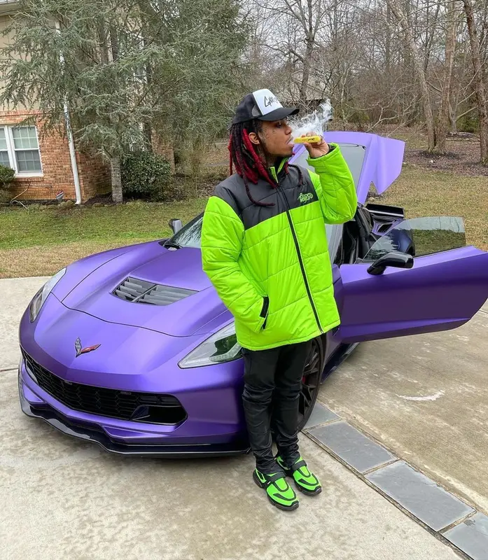 Lil Gnar outfit in Psychworld, Rick Owens, and Gnarbar, 2021