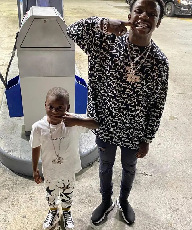 Jackboy outfit in Balenciaga and Amiri, 2021