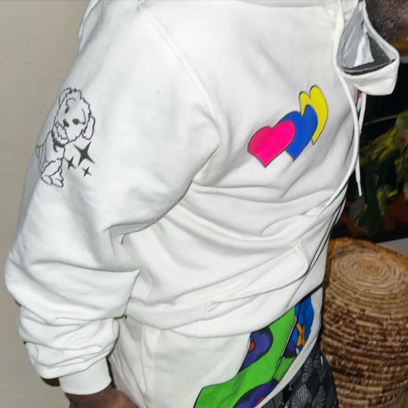 Lil Uzi Vert outfit in Human Made, Louis Vuitton, and Goyard, 2021