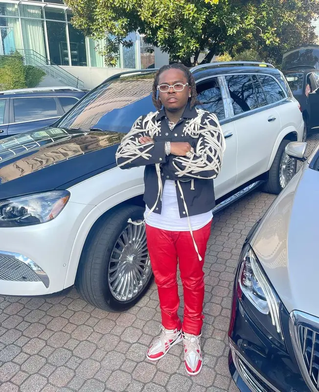 Gunna outfit in Rick Owens, Vogalstand, and Cartier, 2021