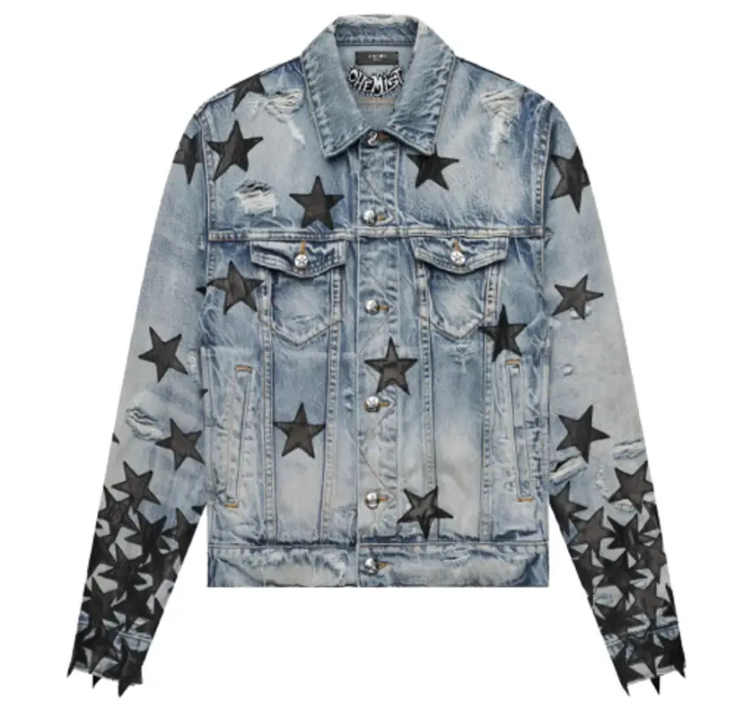 Amiri Leather Star Trucker Jacket $2490