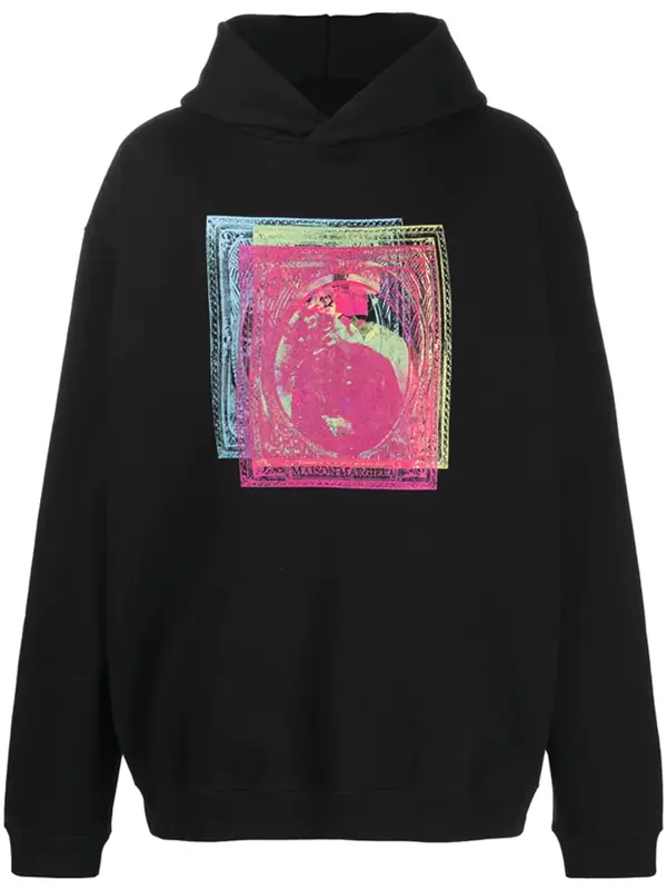 Maison Margiela Graphic Print Black Hoodie $695