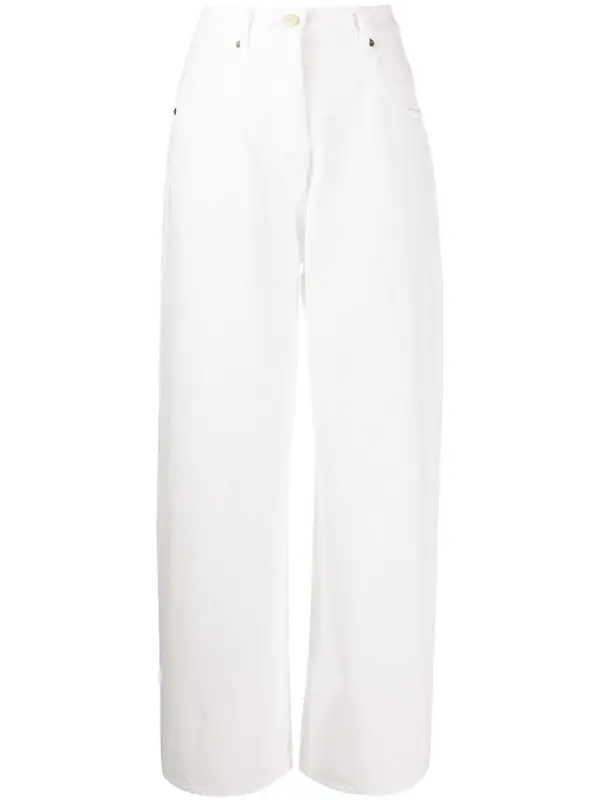 Jacquemus Nimes Wide Leg White Jeans $341