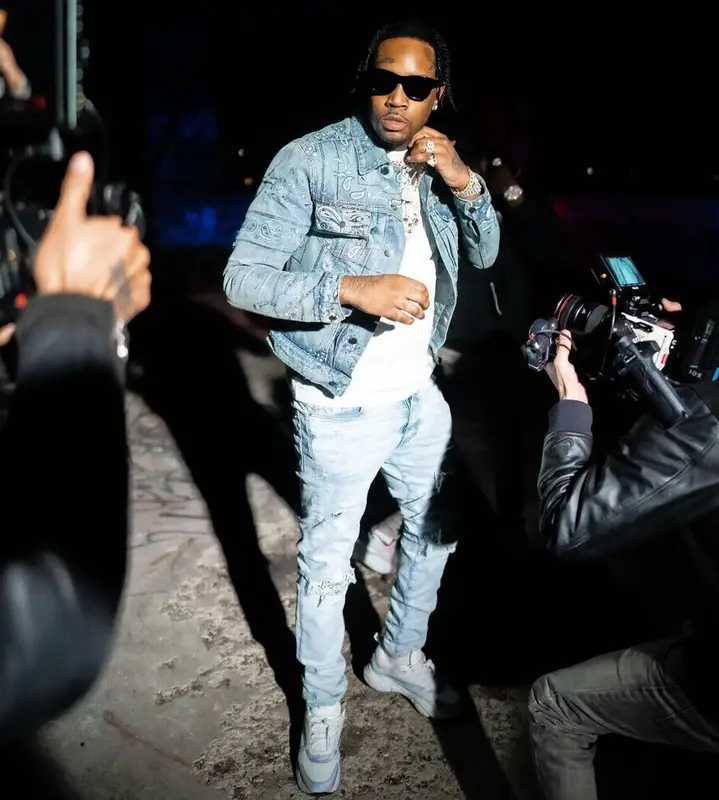 Fivio Foreign outfit in Amiri and Dior, 2021