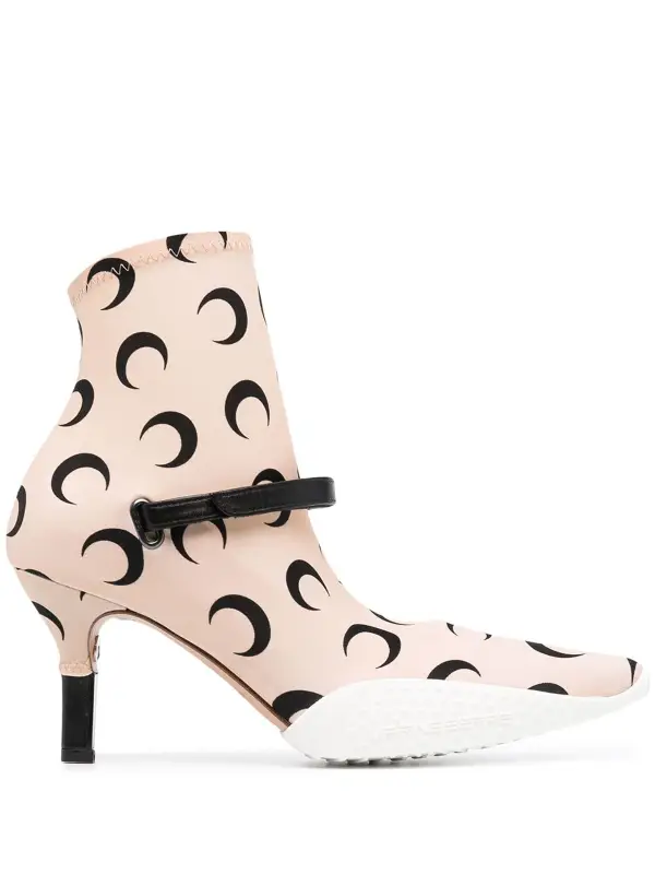Marine Serre Crescent Moon-Print Ankle Boots $705