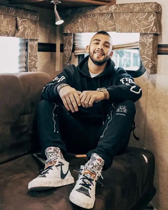 Manuel Turizo outfit in Billionaire Boys Club, Nike, and Louis Vuitton, 2021