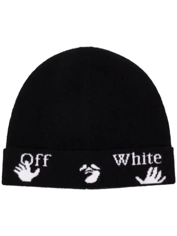 off white beanie