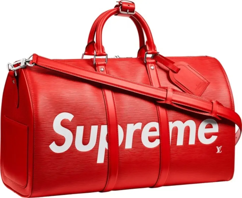 supreme leather duffle