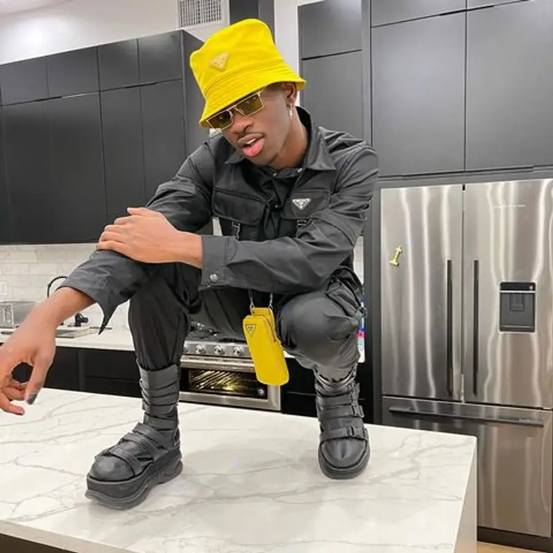 Lil Nas X outfit in Demonia, Gentle Monster, and Prada, 2021