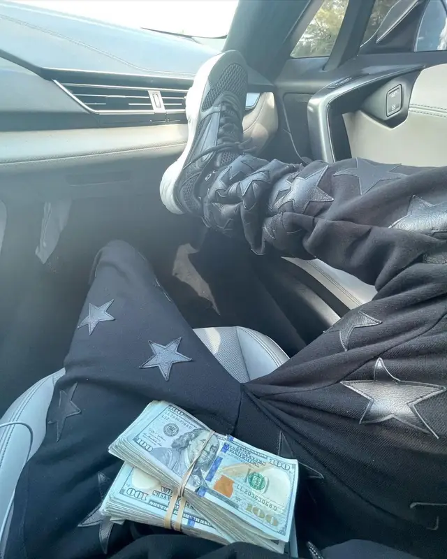 Jackboy outfit in Moncler, Amiri, and Chemist, 2021