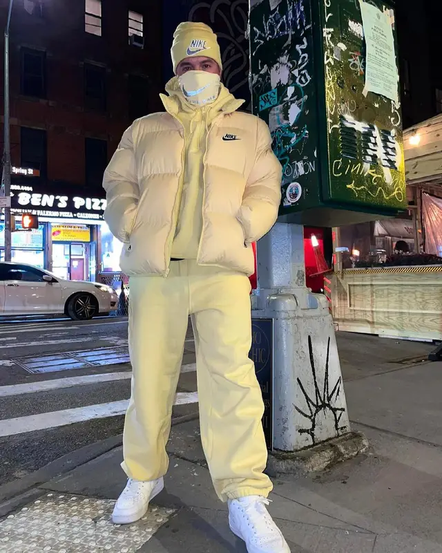 J Balvin outfit in Supreme and Nike, 2021