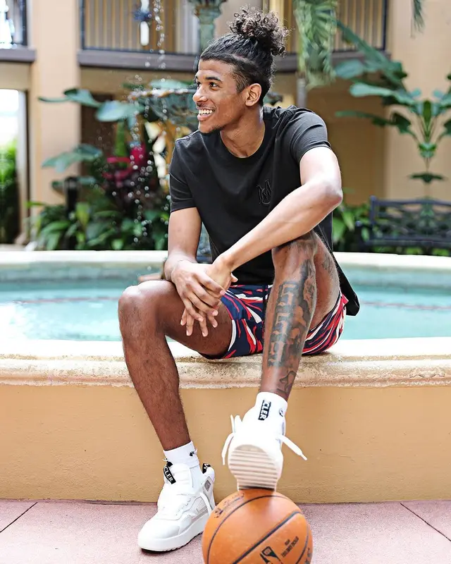 Jalen Green outfit in Moncler, 2021