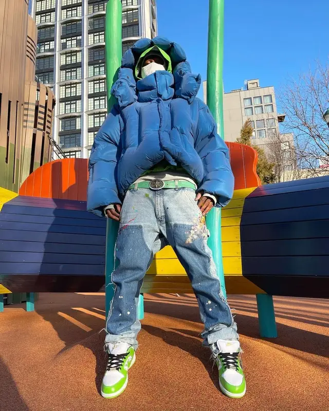 Bloody Osiris outfit in Gallery Dept., Supreme, and Nike, 2021