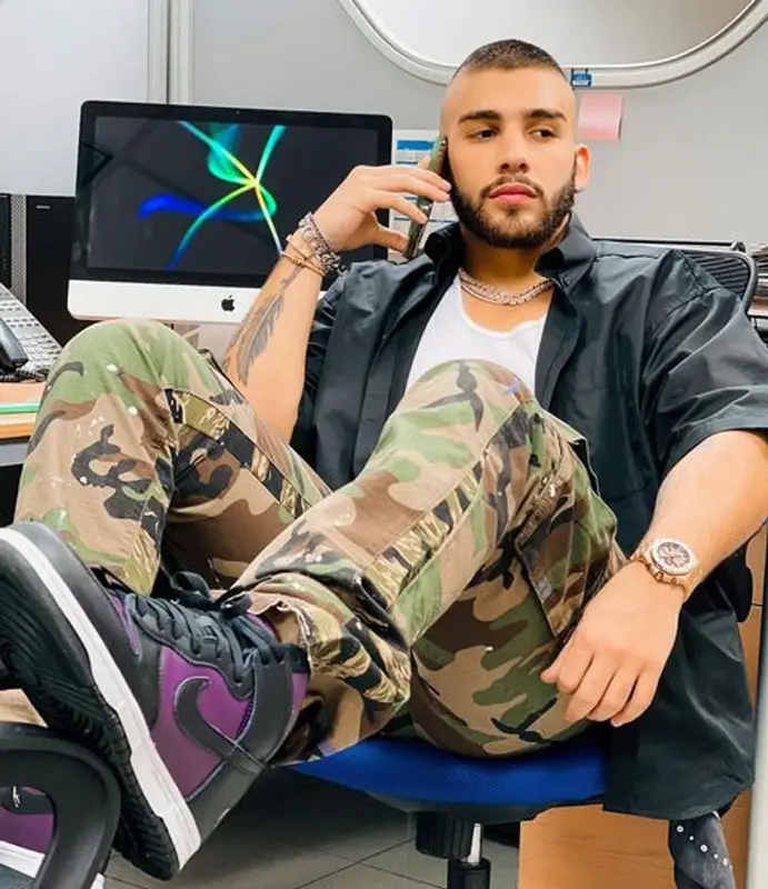 Manuel Turizo outfit in Balenciaga, Gallery Dept., and Nike, 2021