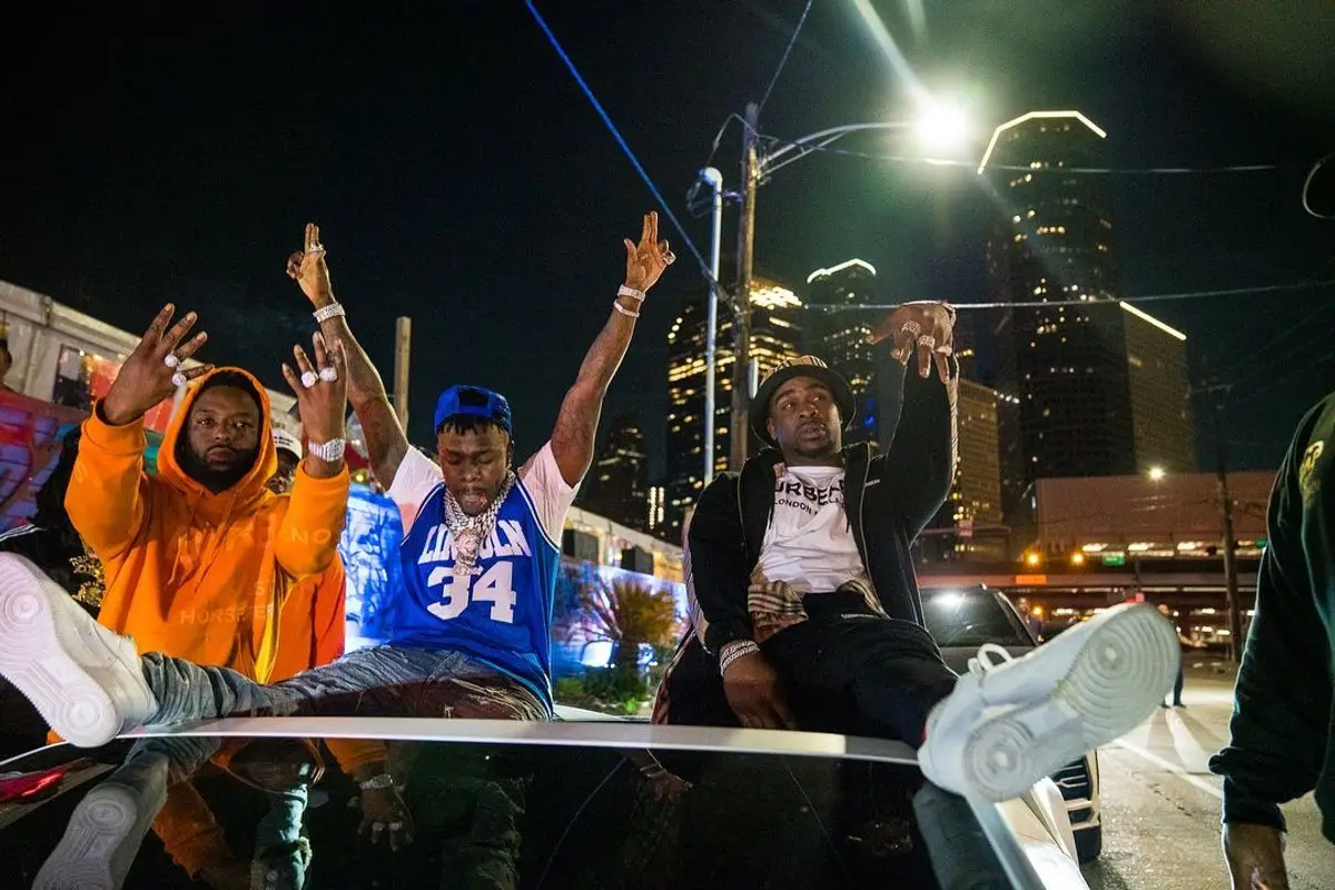 DaBaby outfit in Noname, Nike, and Amiri, 2021