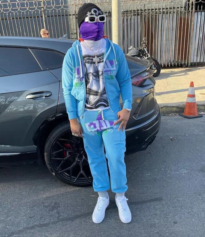 Lil Gotit outfit in Unwanted, Marc Jacobs, and Chrome Hearts, 2021