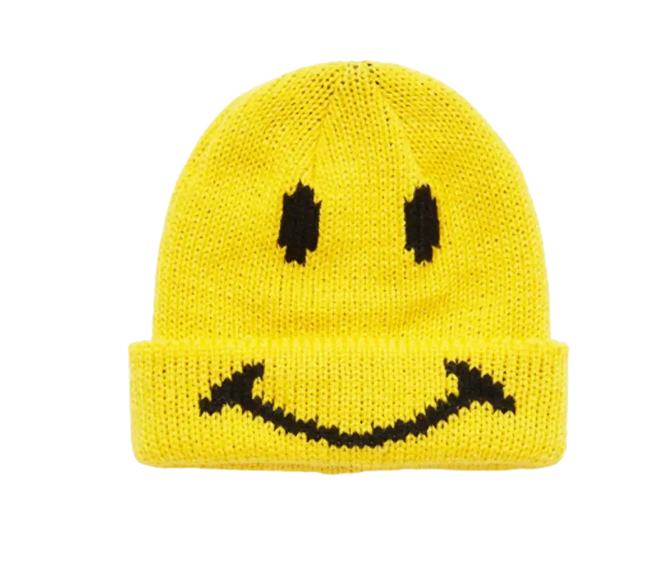 Market Smiley Yellow Beanie $41