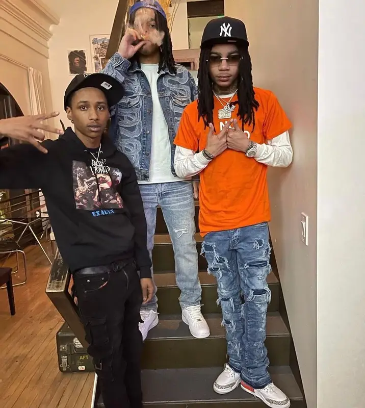 YBN Nahmir outfit in FashionNova, Cartier, and New Era, 2021