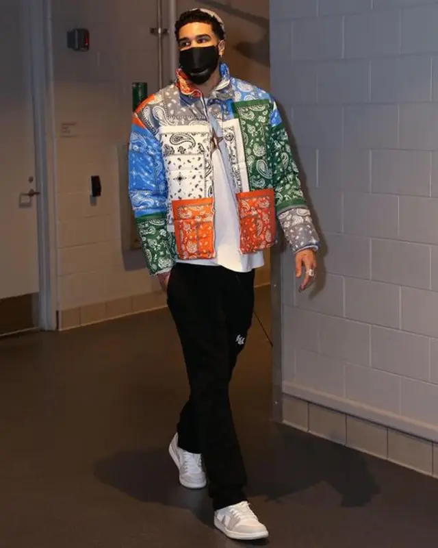 Jayson Tatum outfit in Brand Seen, Rta, and Nike, 2021