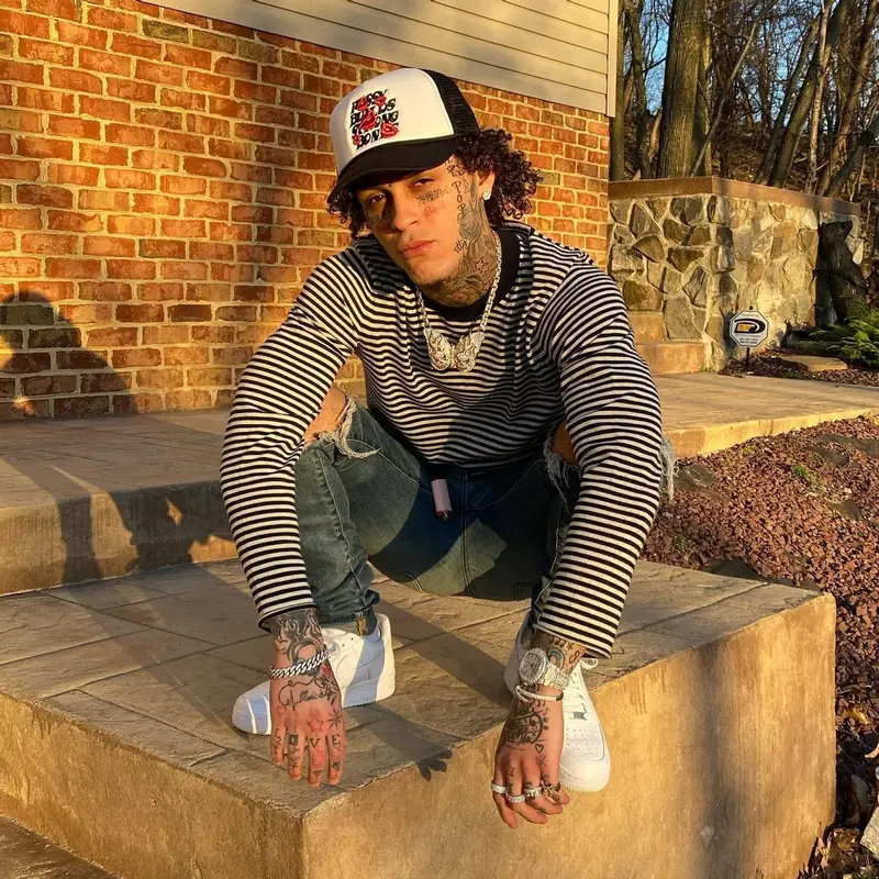 Lil Skies outfit in Amiri, Nike, and LaRopa, 2021