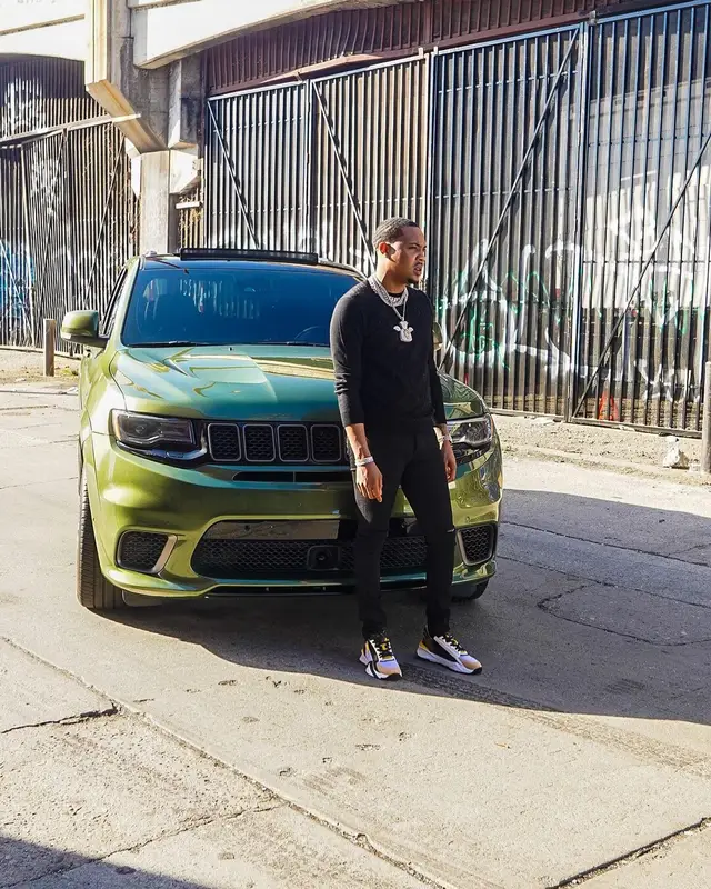 G Herbo outfit in Fendi and Amiri, 2021