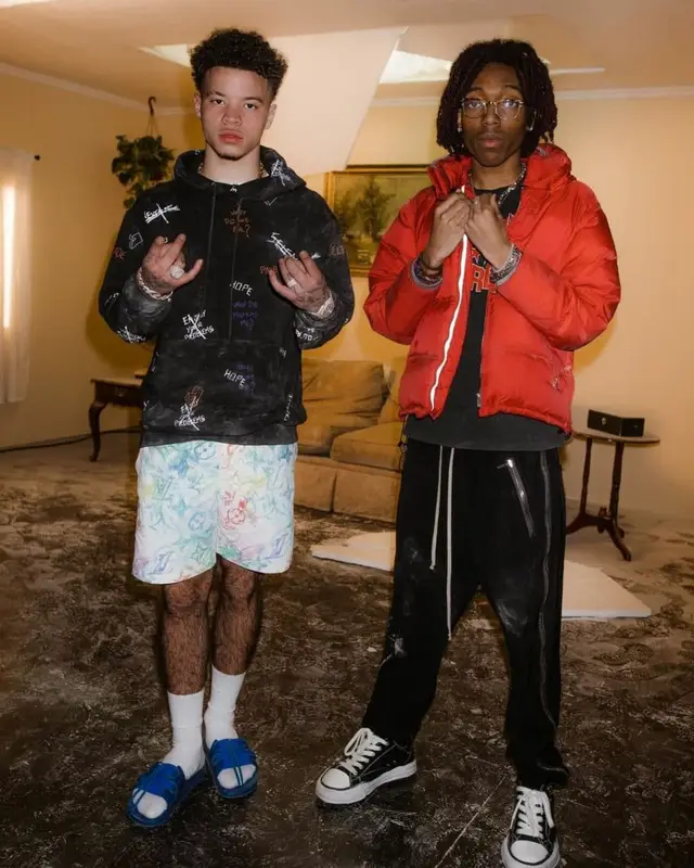 Lil Mosey outfit in Self Made, Louis Vuitton, and Dolce & Gabbana, 2021