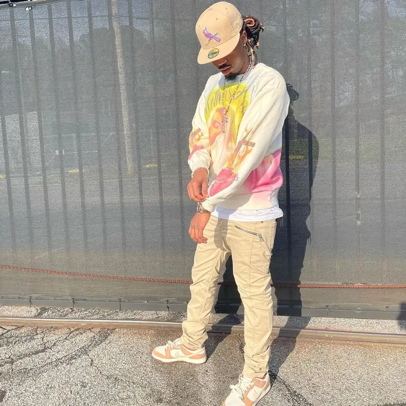 Metro Boomin outfit in Saint Michael, Nike, and Cartier, 2021