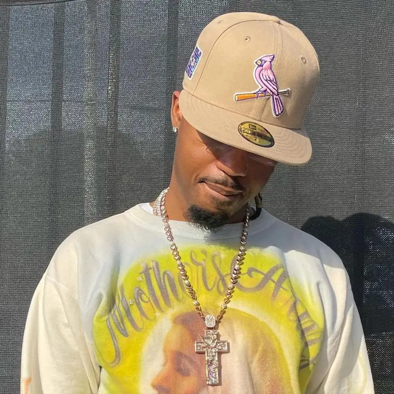 Metro Boomin outfit in Saint Michael, Nike, and Cartier, 2021
