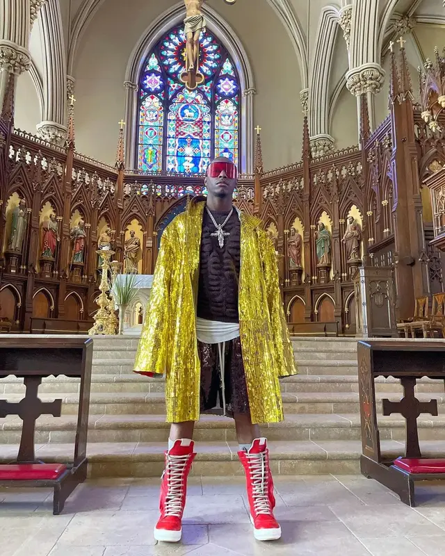Bloody Osiris outfit in Rick Owens, 2021