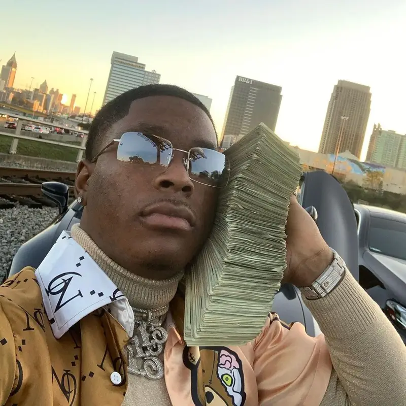 Lil Quill outfit in Amiri, Jordan, and Louis Vuitton, 2020