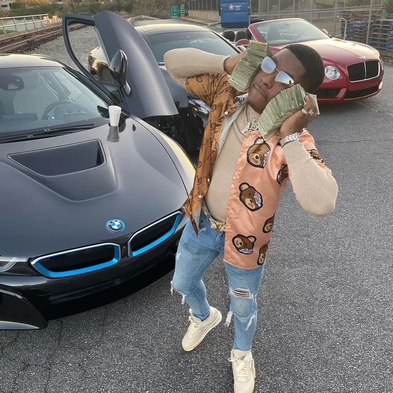 Lil Quill outfit in Amiri, Jordan, and Louis Vuitton, 2020