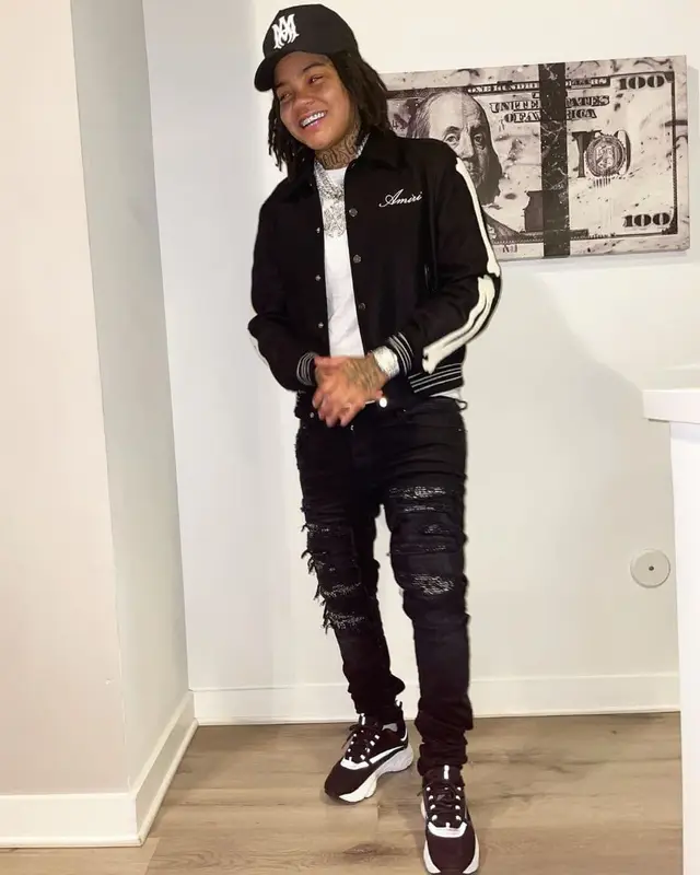 Young M.A outfit in Dior and Amiri, 2021
