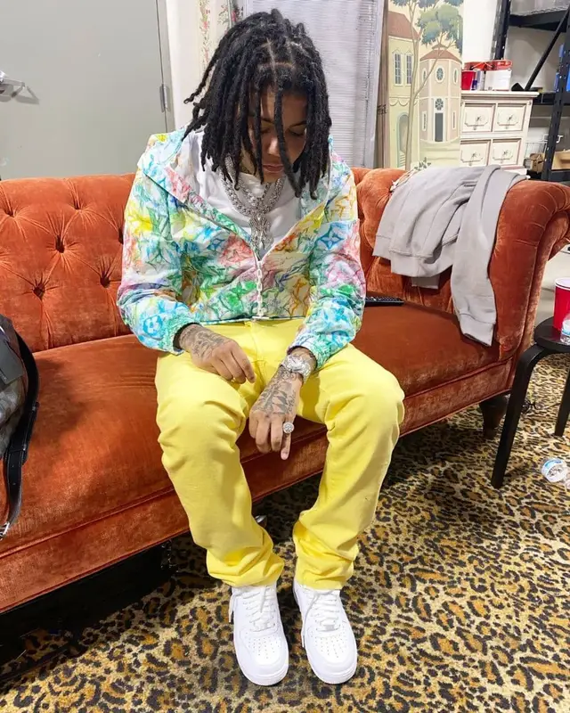Young M.A outfit in Louis Vuitton, Dior, and Nike, 2021