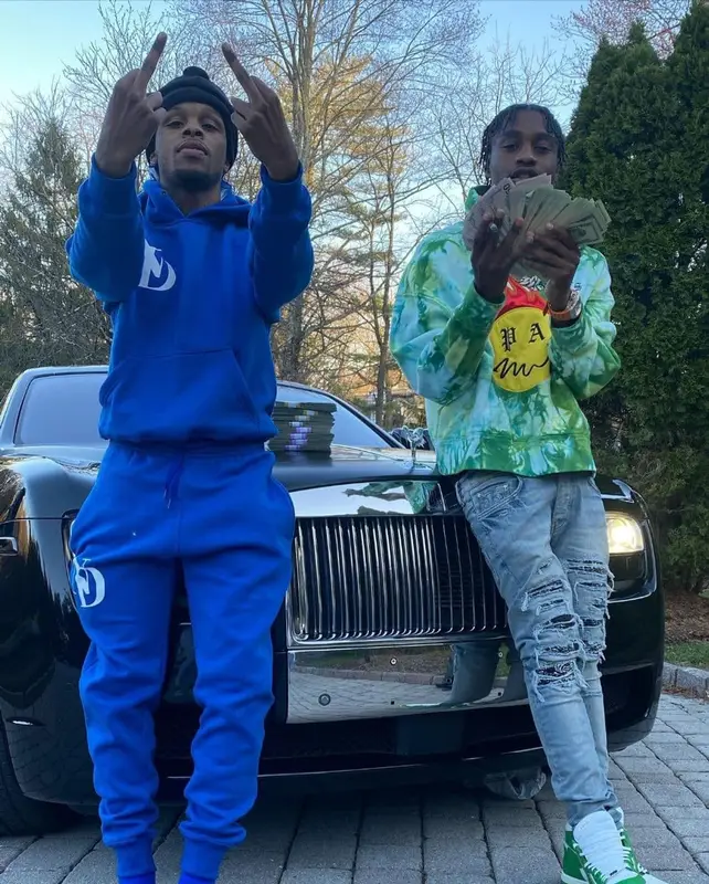 Lil Tjay outfit in Amiri, 2021
