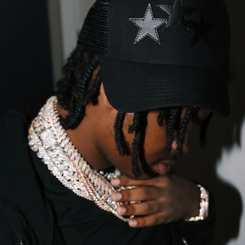 42 Dugg outfit in Chrome Hearts, Chemist, and Amiri, 2021