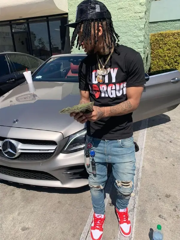 Shordie Shordie outfit in Vlone, Nike, and Chrome Hearts, 2021