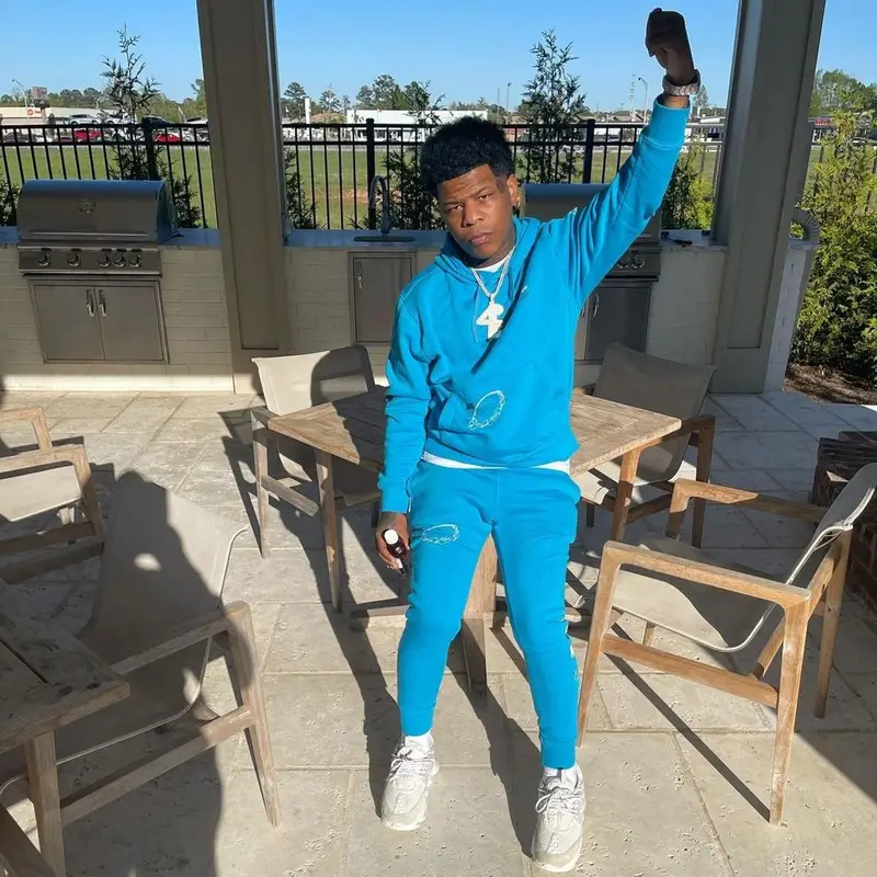 Rylo Rodriguez outfit in Nike and Versace, 2021
