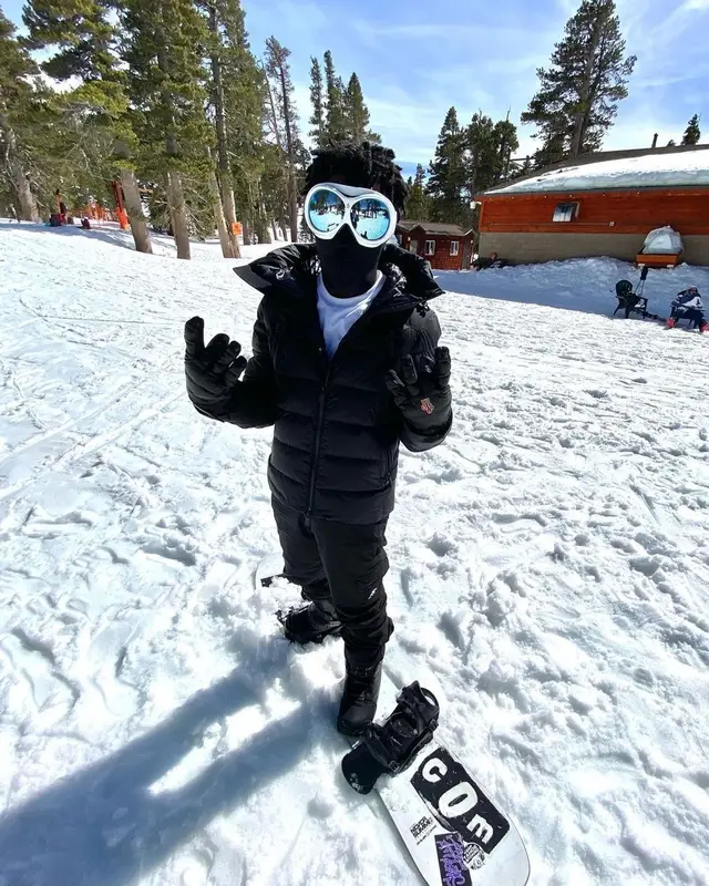 Jackboy outfit in Kappa, Burton, and Moncler, 2021