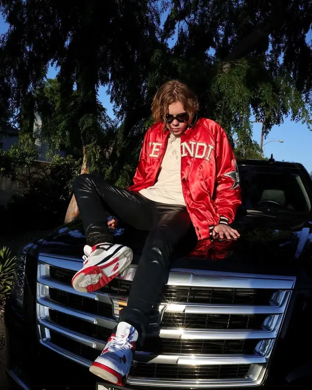 The Kid Laroi outfit in Fendi, Acne Studios, and Gucci, 2021