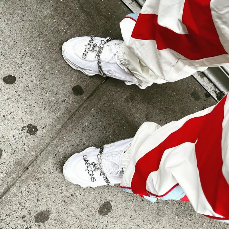 J Balvin outfit in Supreme, Nike, and Comme Des Garcons, 2021