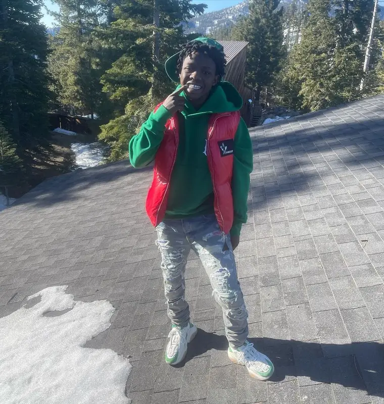 Jackboy outfit in Moncler and Amiri, 2021