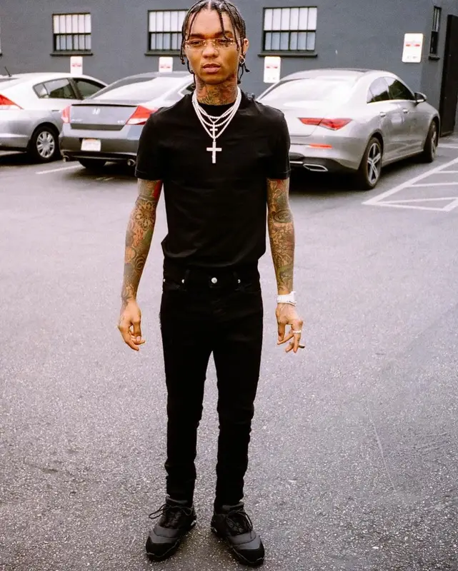 Swae Lee outfit in Entire Studios and Maison Margiela, 2021