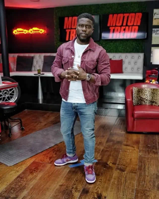 Kevin Hart outfit in John Elliott and Nike, 2021