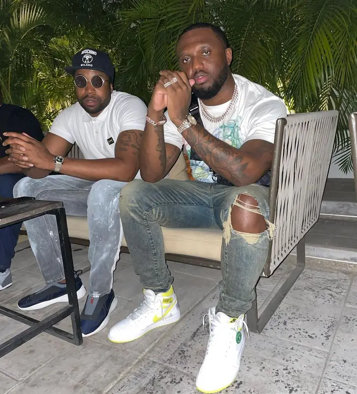 Headie One outfit in Louis Vuitton, Amiri, and Jordan, 2021