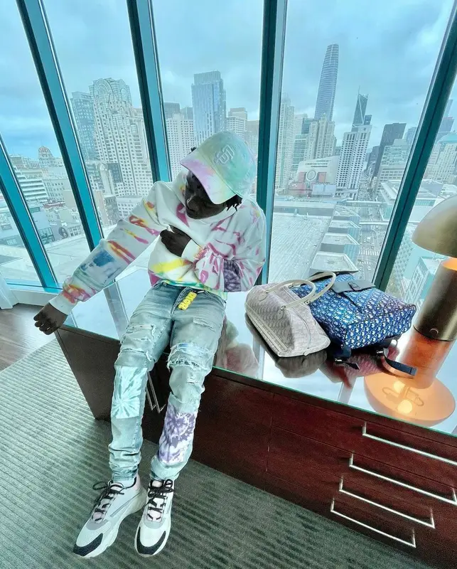 Jackboy outfit in Amiri, Dior, and ’47, 2021